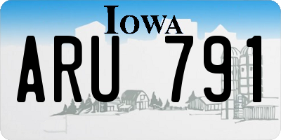 IA license plate ARU791