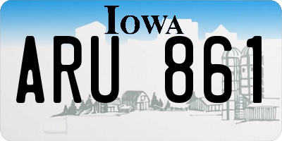 IA license plate ARU861