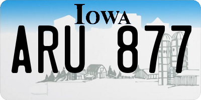 IA license plate ARU877