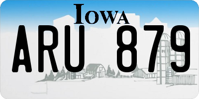IA license plate ARU879