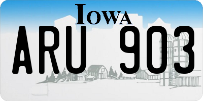 IA license plate ARU903