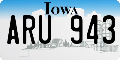 IA license plate ARU943