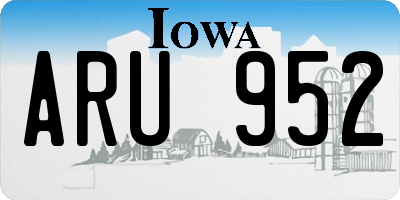 IA license plate ARU952