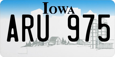 IA license plate ARU975