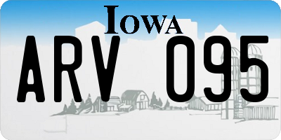 IA license plate ARV095