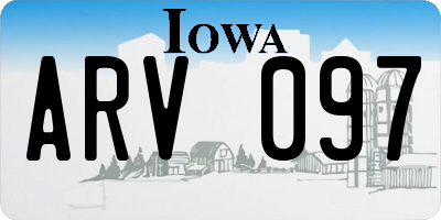IA license plate ARV097