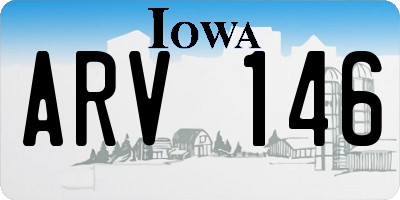 IA license plate ARV146