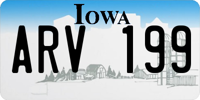 IA license plate ARV199