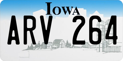IA license plate ARV264