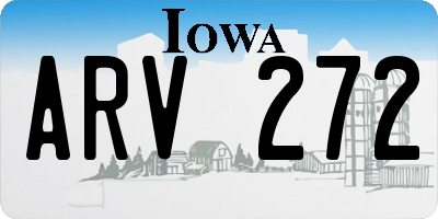 IA license plate ARV272