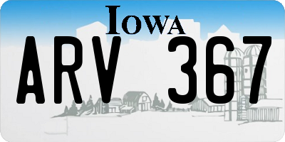 IA license plate ARV367