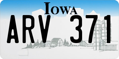 IA license plate ARV371