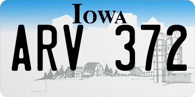 IA license plate ARV372