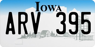 IA license plate ARV395