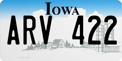 IA license plate ARV422