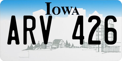 IA license plate ARV426