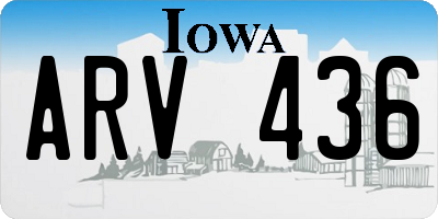 IA license plate ARV436