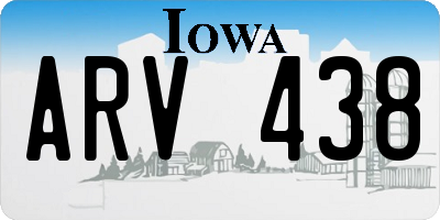 IA license plate ARV438