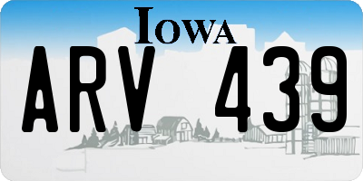 IA license plate ARV439