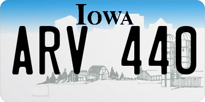 IA license plate ARV440