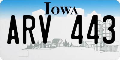 IA license plate ARV443