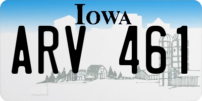 IA license plate ARV461