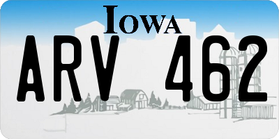 IA license plate ARV462