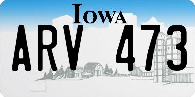 IA license plate ARV473