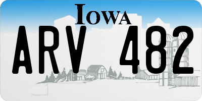 IA license plate ARV482