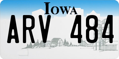 IA license plate ARV484