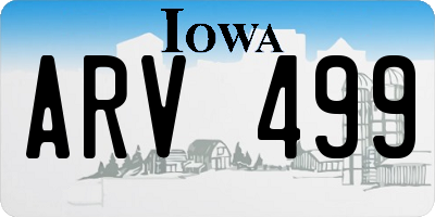 IA license plate ARV499