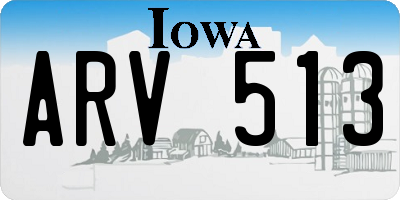 IA license plate ARV513