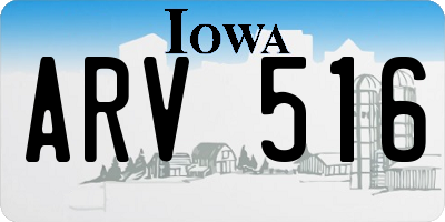 IA license plate ARV516