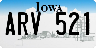 IA license plate ARV521