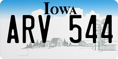 IA license plate ARV544