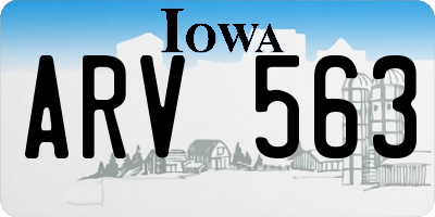 IA license plate ARV563
