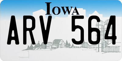 IA license plate ARV564