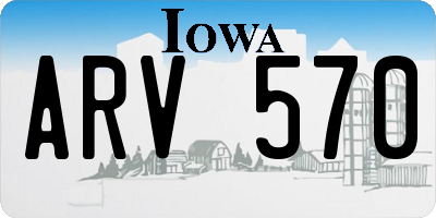 IA license plate ARV570