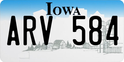 IA license plate ARV584