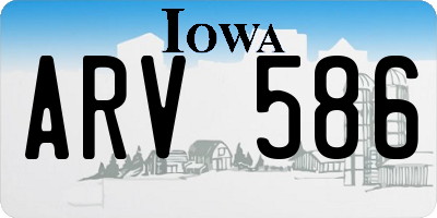 IA license plate ARV586