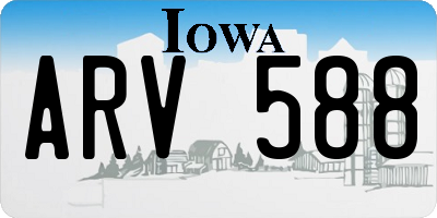 IA license plate ARV588