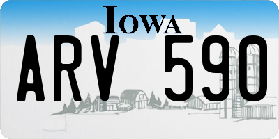 IA license plate ARV590