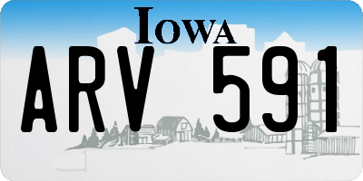 IA license plate ARV591