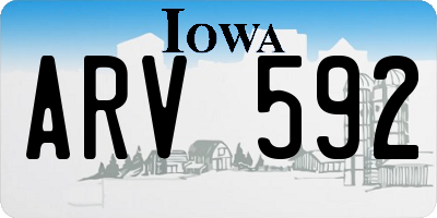 IA license plate ARV592