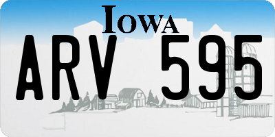 IA license plate ARV595