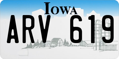 IA license plate ARV619