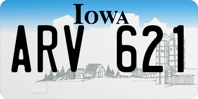 IA license plate ARV621