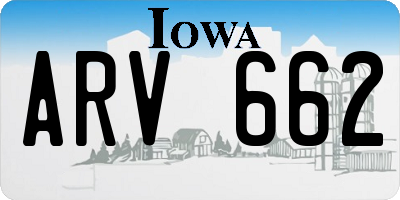 IA license plate ARV662