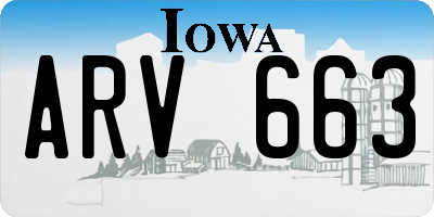 IA license plate ARV663