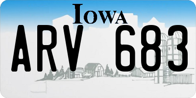 IA license plate ARV683